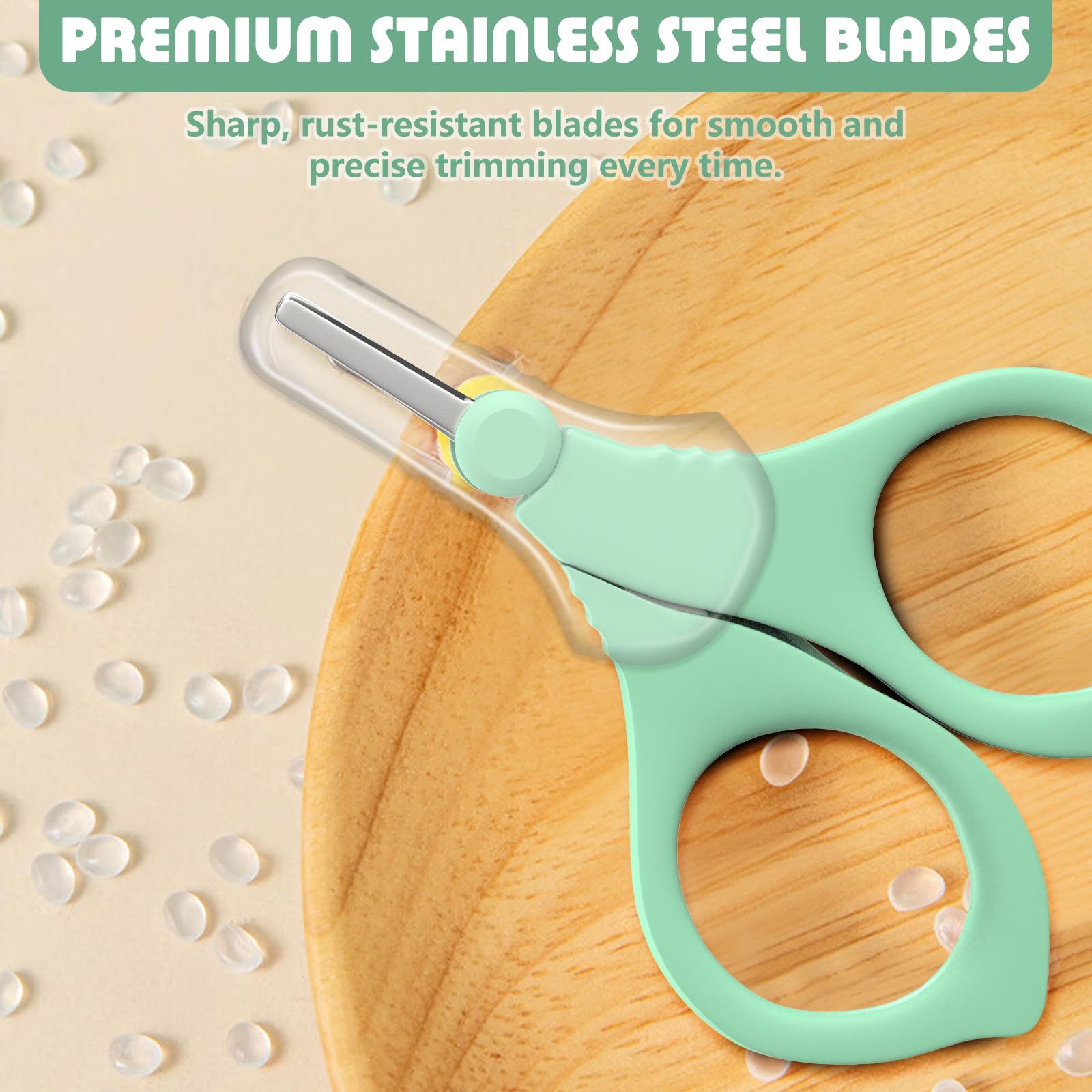 TYTDOUTER tijeras con tapa protectora para almacenamiento higiénico.