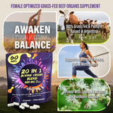 tzaxyan cápsulas de órganos bovinos para mujeres, primer plano, posible energía sostenida