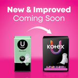 U by Kotex: alta absorción Ultra Delgada para protección rápida.