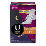 U by Kotex AllNighter con alas ultrafinas para dormir con mayor protección.