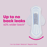 U by Kotex Balance absorción eficiente que ayuda a dormir sin interrupciones.
