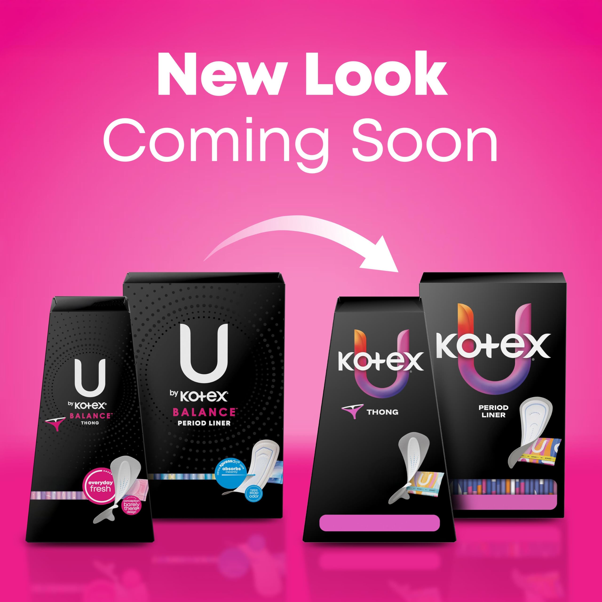 U by Kotex Balance núcleo Xpress-Dri 2x más absorbente para mayor sequedad