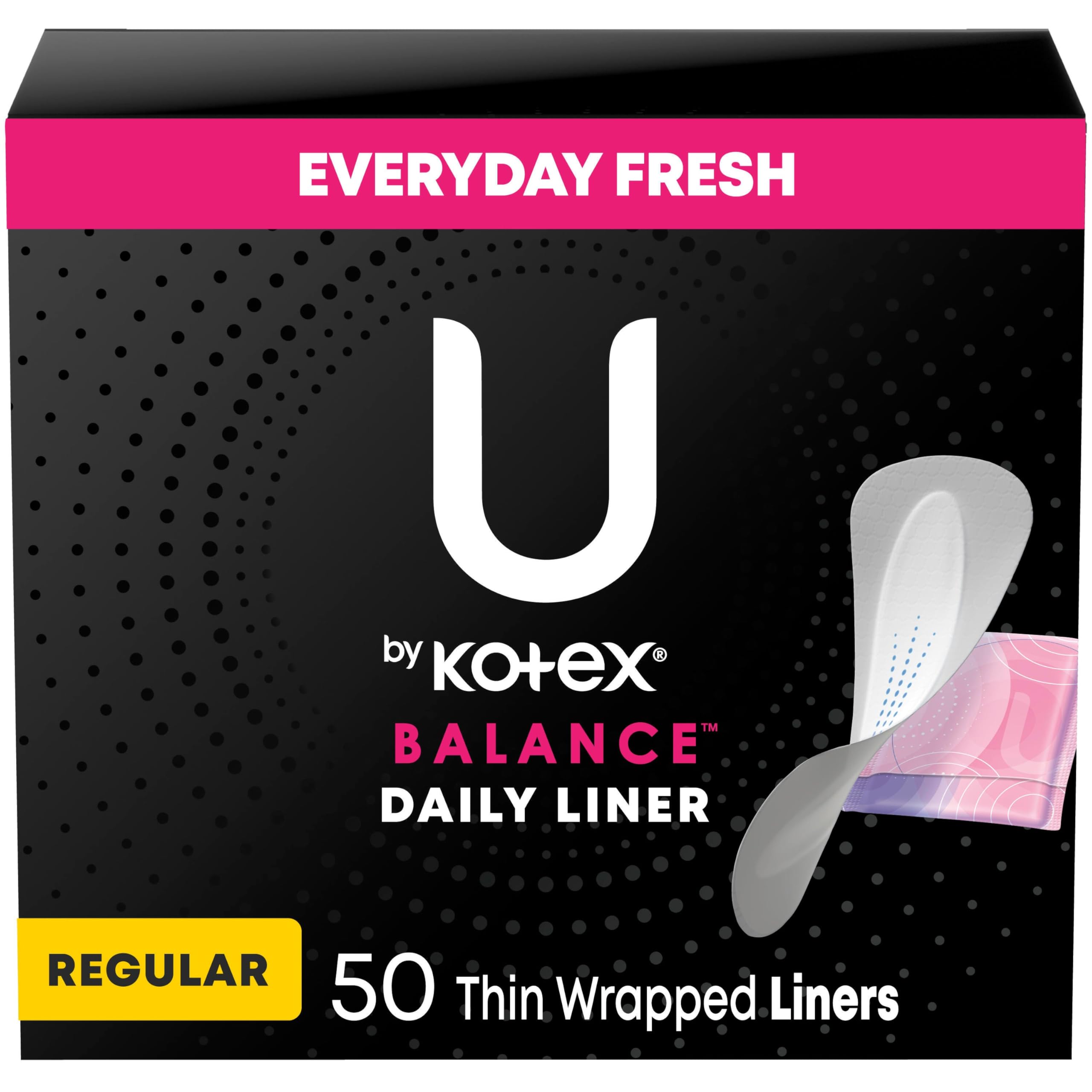 U by Kotex Balance protector diario envuelto individual para llevar discretamente
