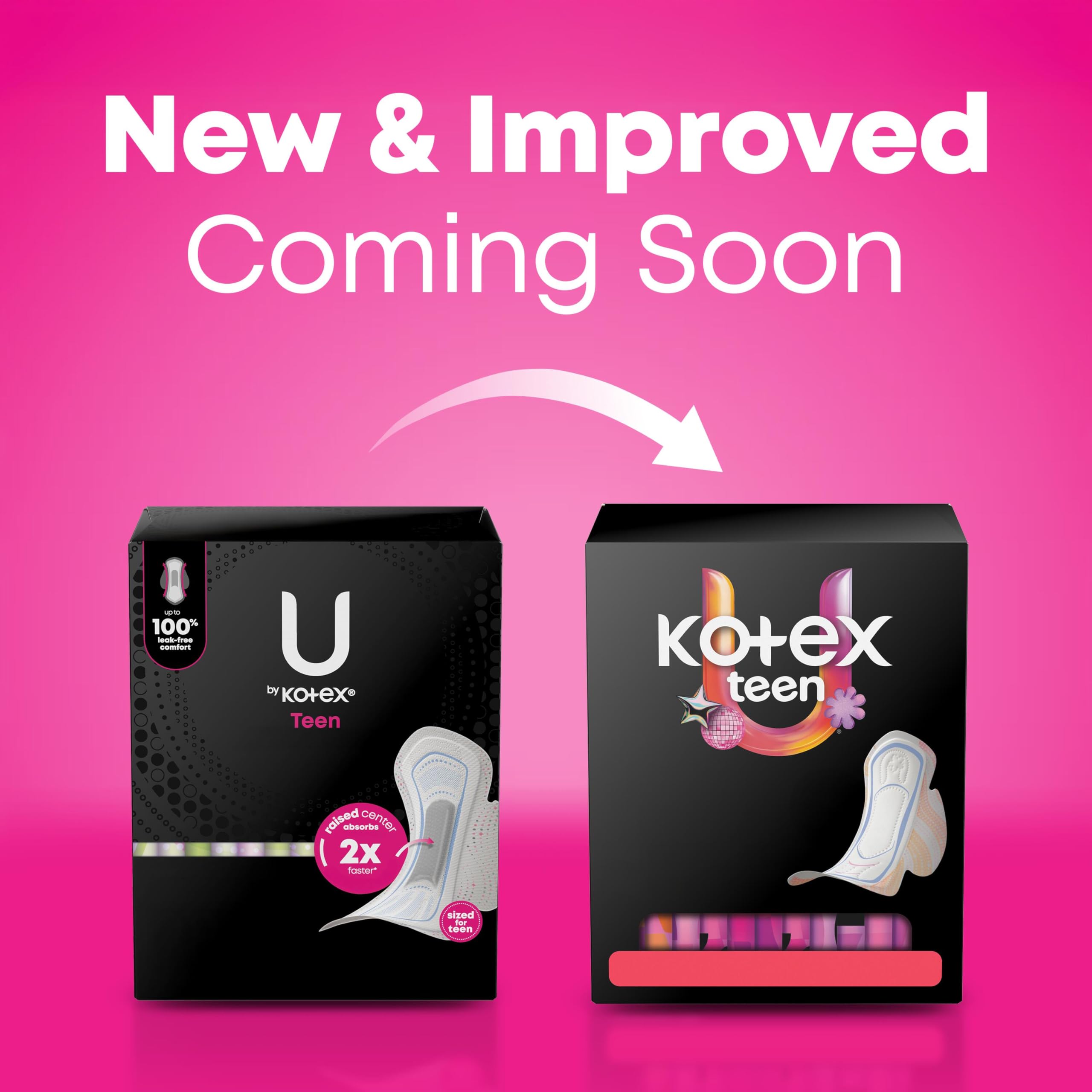 U by Kotex Balance Teen, centro elevado, absorción rápida para mayor seguridad