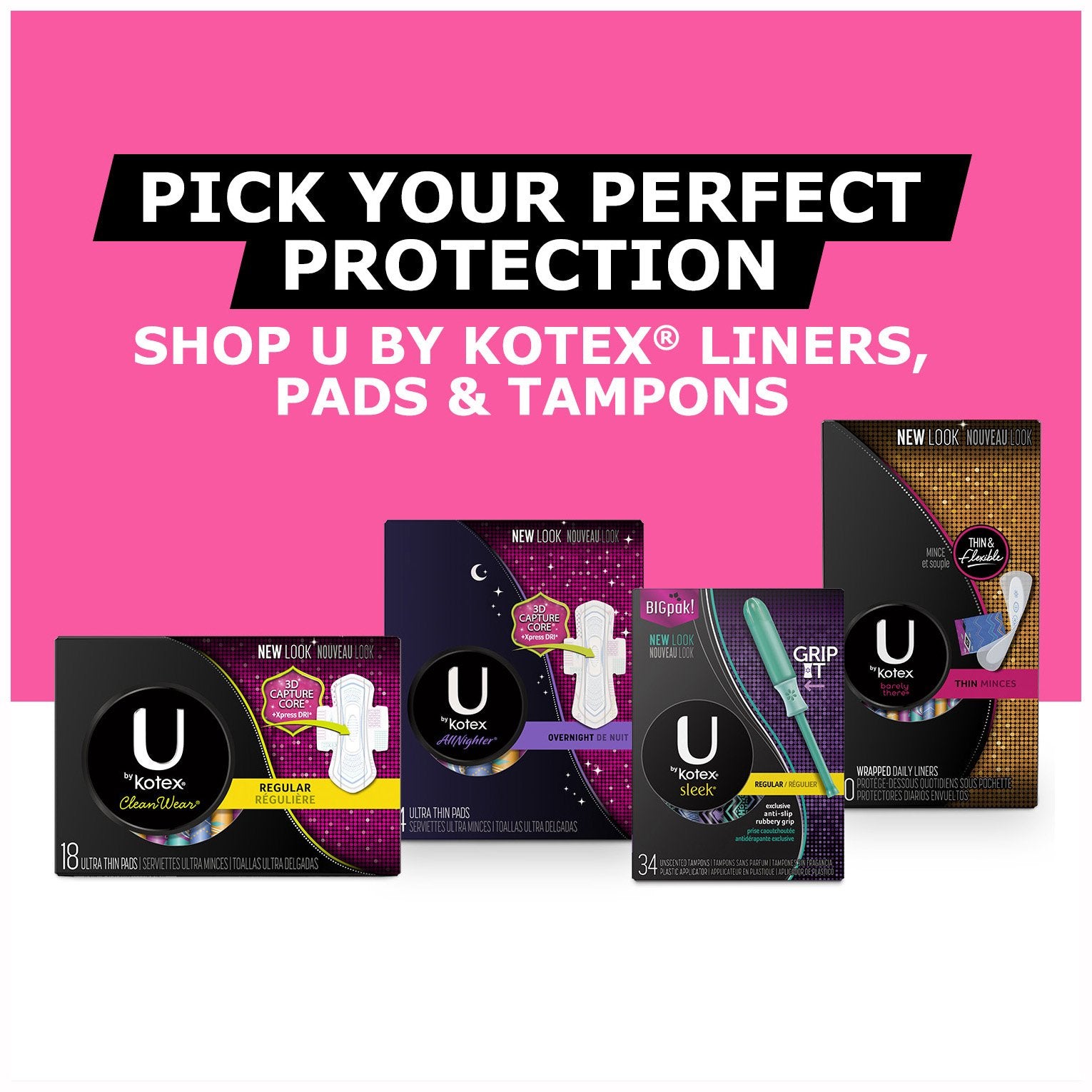 U by Kotex Barely There Liners: libre de latex para mayor comodidad.