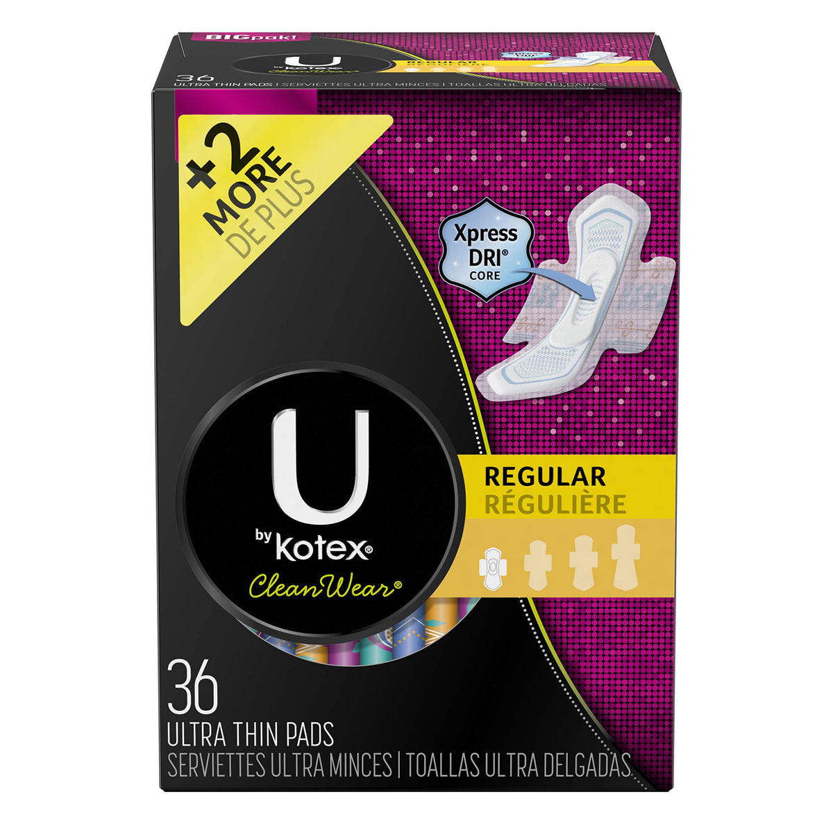 U by Kotex CleanWear Alas Ultra Finas ofrece protección diaria discreta