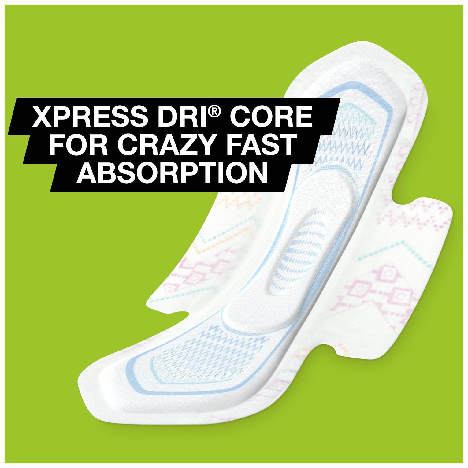 Pañadilla Ultra Finas con núcleo Xpress DRI para absorción rápida