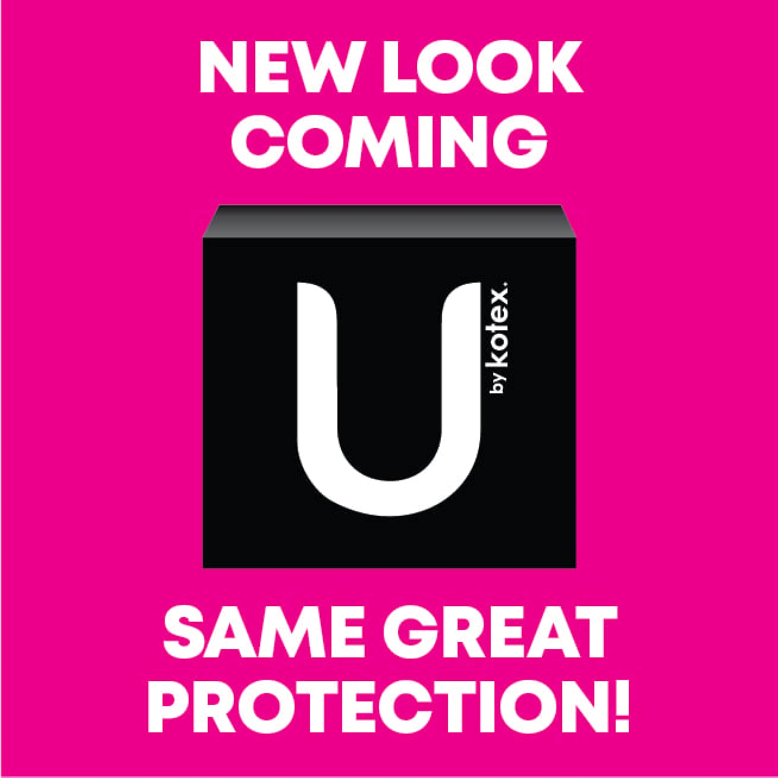 U by Kotex CleanWear toallas ultrafinas con alas, empaque individual para conveniencia diaria
