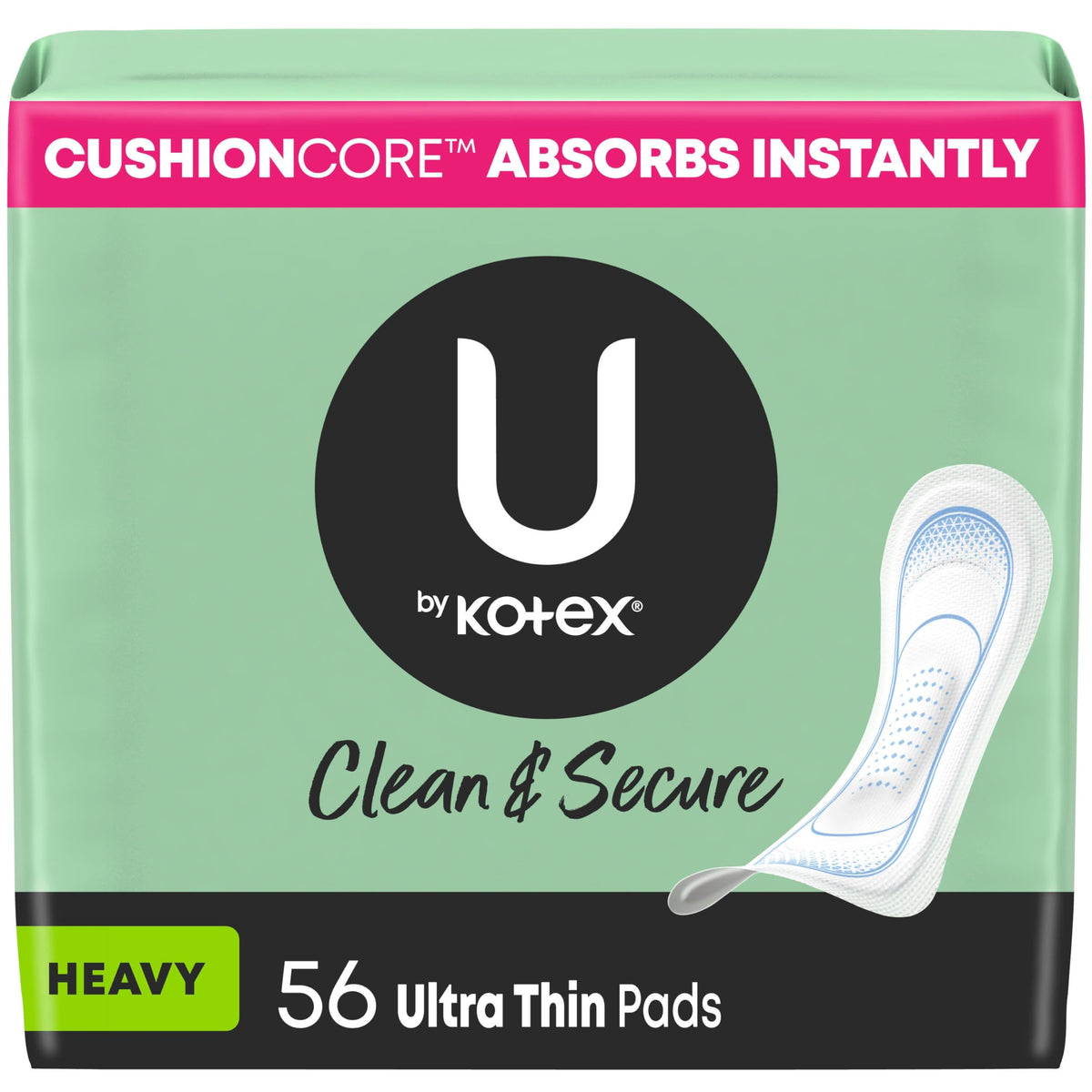 U by Kotex compresas Ultra Finas en empaque cerrado para viaje