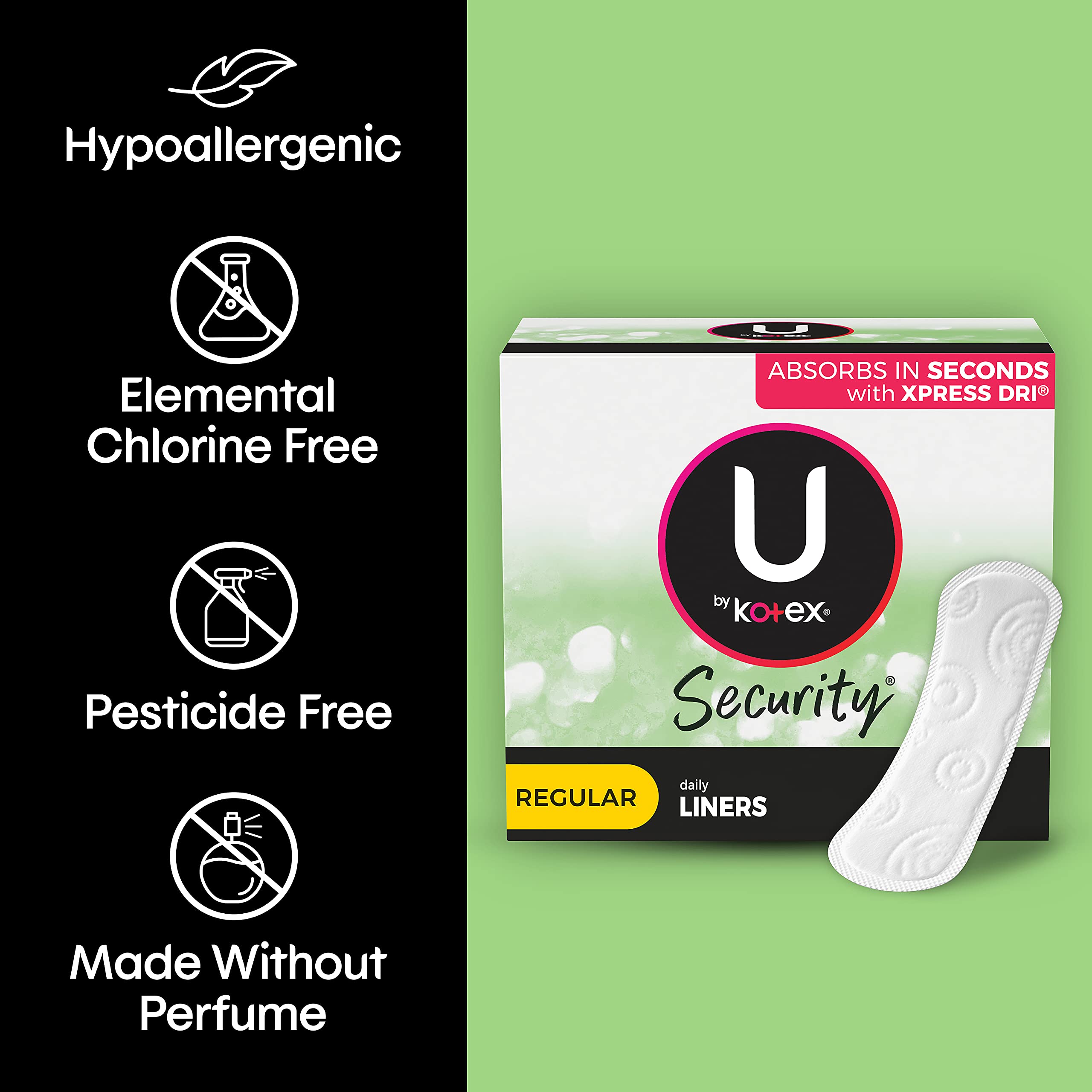U by Kotex Lightdays protector diario para uso diario hipoalergénico
