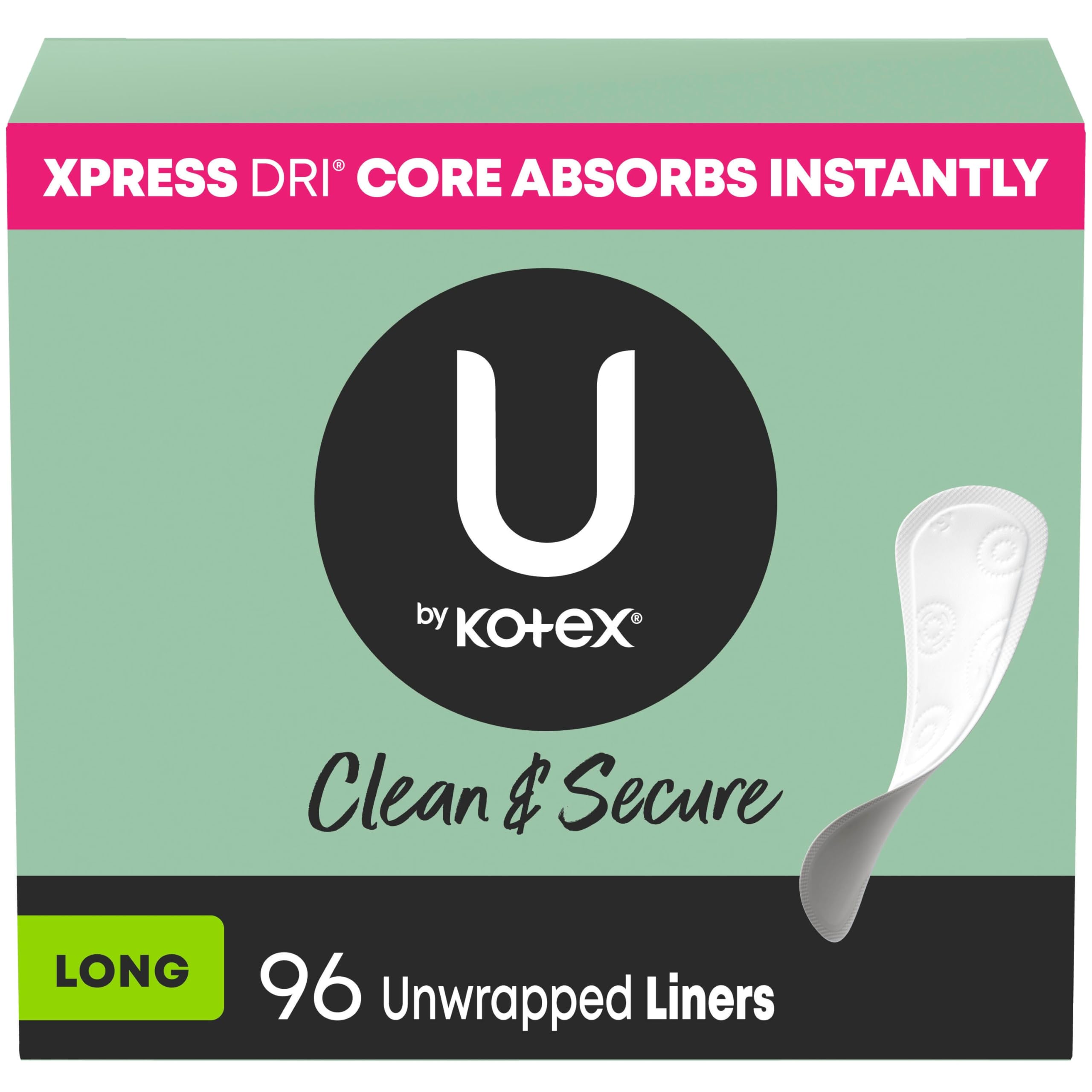 U by Kotex liner con empaque compacto para llevar