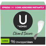 U by Kotex liner con empaque compacto para llevar