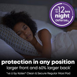 U by Kotex con dorso ampliado para mayor seguridad nocturna