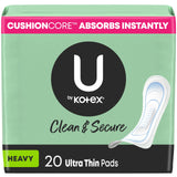 Protectoras U de Kotex Ultra Finas con empaque variado para llevar