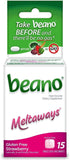 Beano Meltaways de ubcwin, envase triple paqué para comodidad durante las comidas