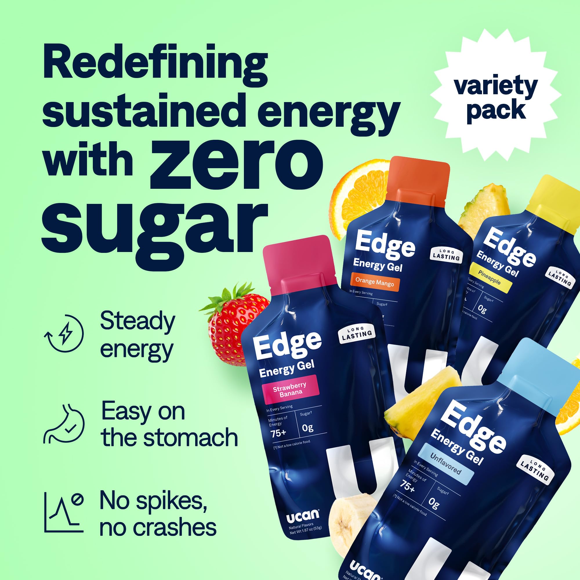 UCAN Edge Gel de Energía en uso durante carrera para mantener ritmo estable
