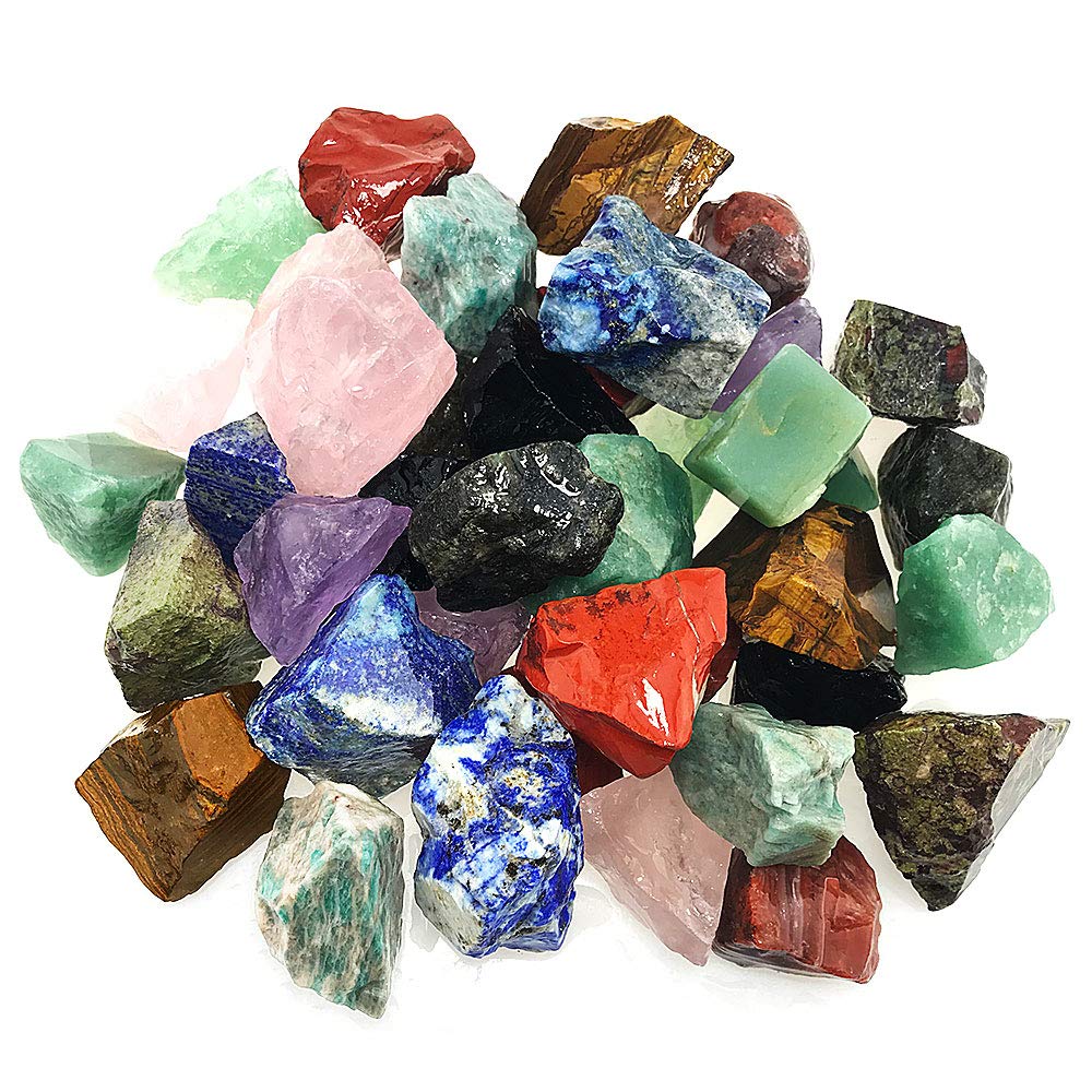 Piedras brutas UFEEL, mezcla 1-2 pulgadas, ideales para pulido y colección.
