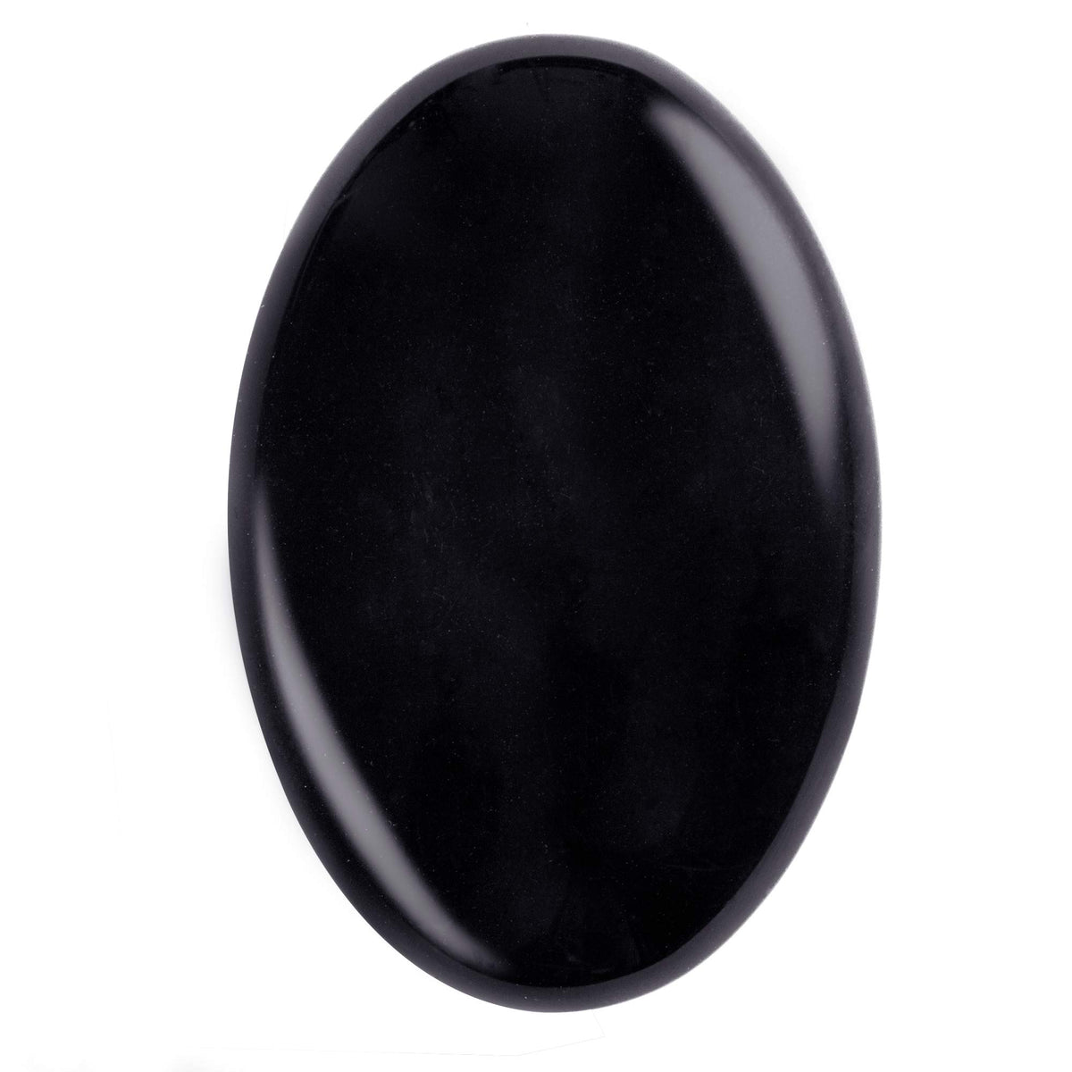 Piedra palma ovalada UFEEL de obsidiana negra para meditación y calma.
