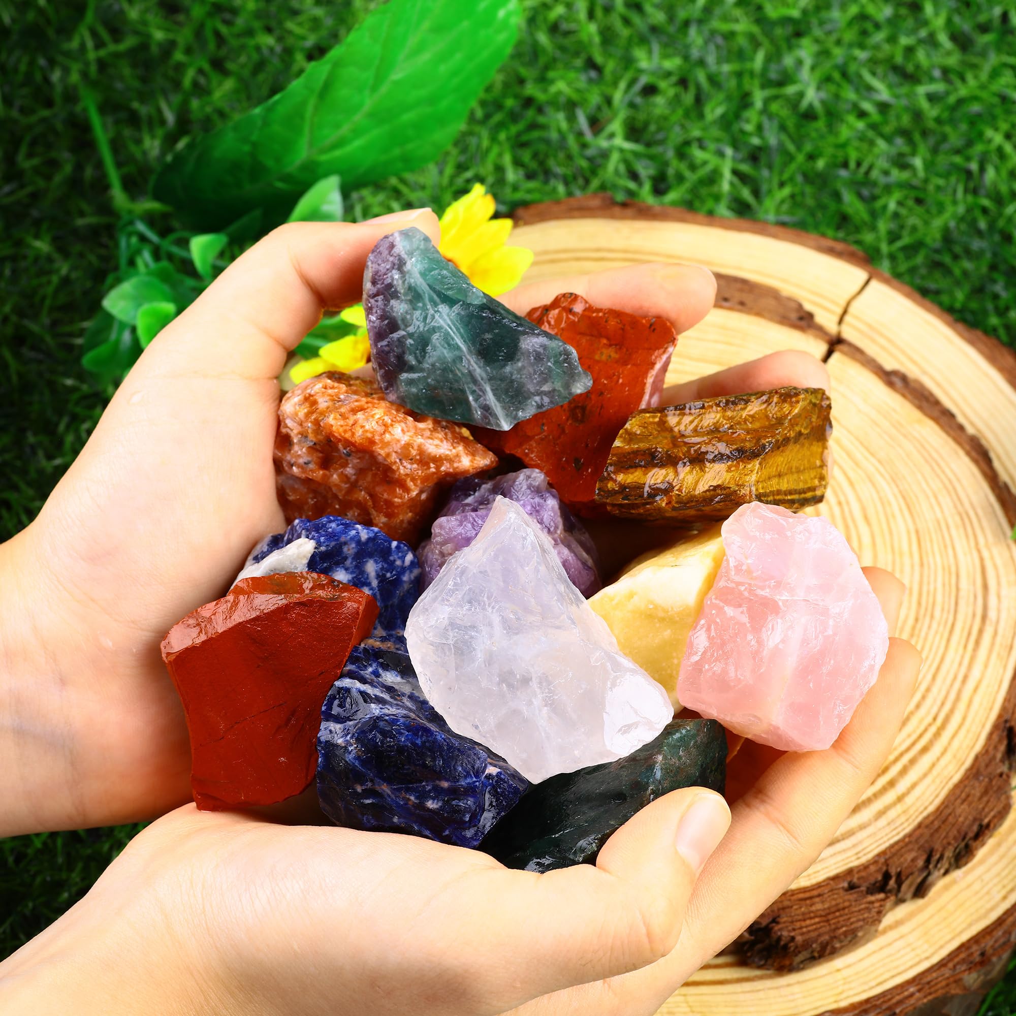 Piedras irregulares UFEEL sin pulir, listas para joyería y manualidades.