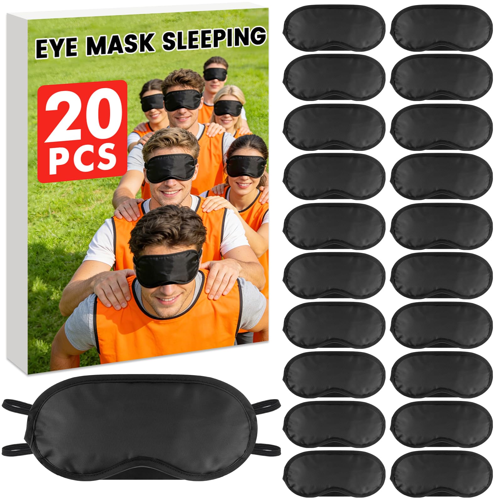 UGODAR máscaras para dormir 20 piezas, paquete práctico para actividades de equipo y viajes nocturnos