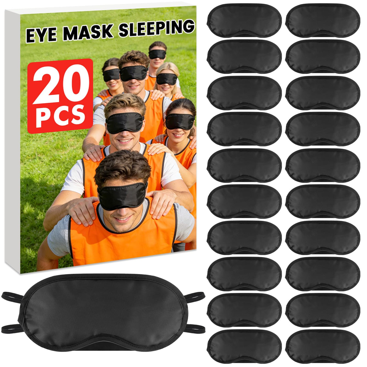UGODAR máscaras para dormir 20 piezas, paquete práctico para actividades de equipo y viajes nocturnos