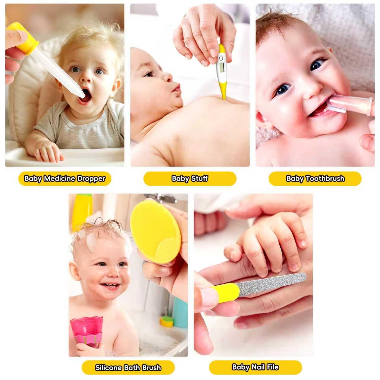 UHFi gotero y cucharas medidoras, útiles para dosis precisas y limpias.