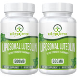 La botella Ulmubra Luteolina Liposomal 500mg facilita uso diario.