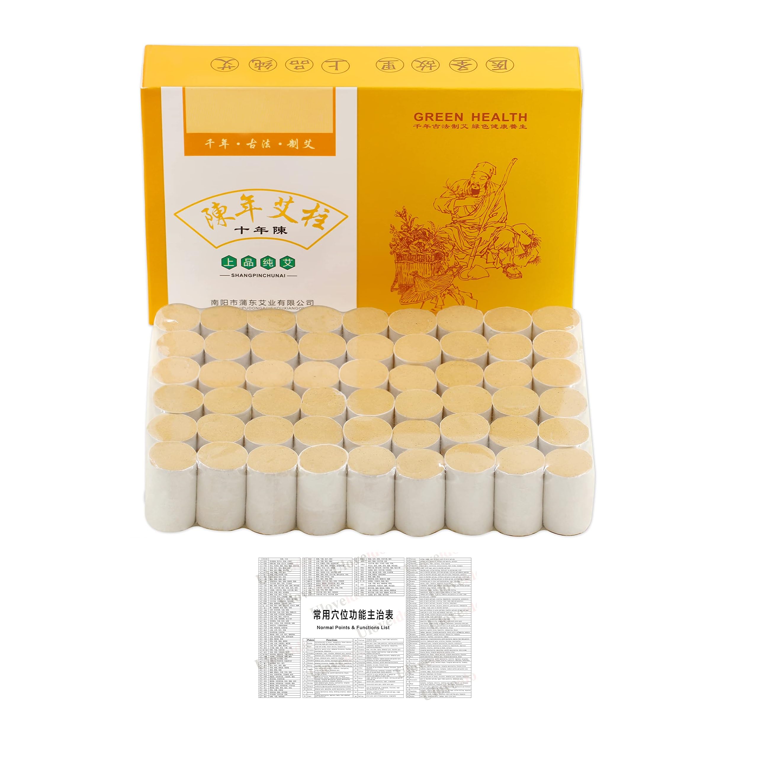 Uloveido bastones de moxa dorados, enfoque en puntos de acupuntura para activar la circulación.
