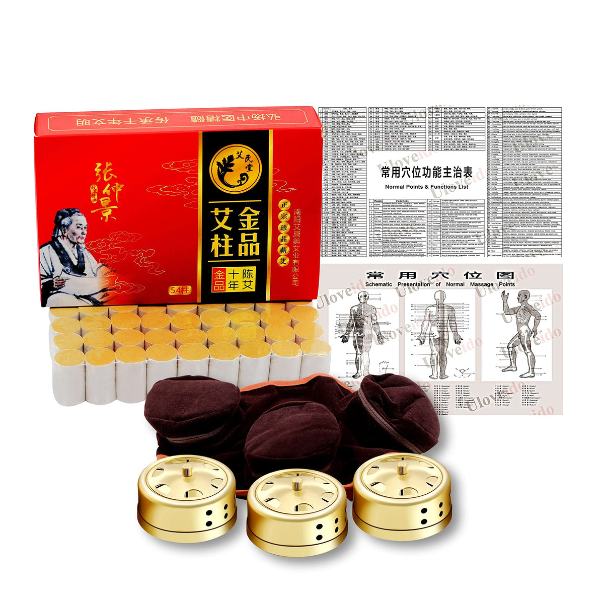 Uloveido conos de moxa 54 piezas para sesiones suaves y constantes