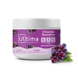 Ultima Replenisher: bote de polvo de electrolitos uva para hidratación diaria.
