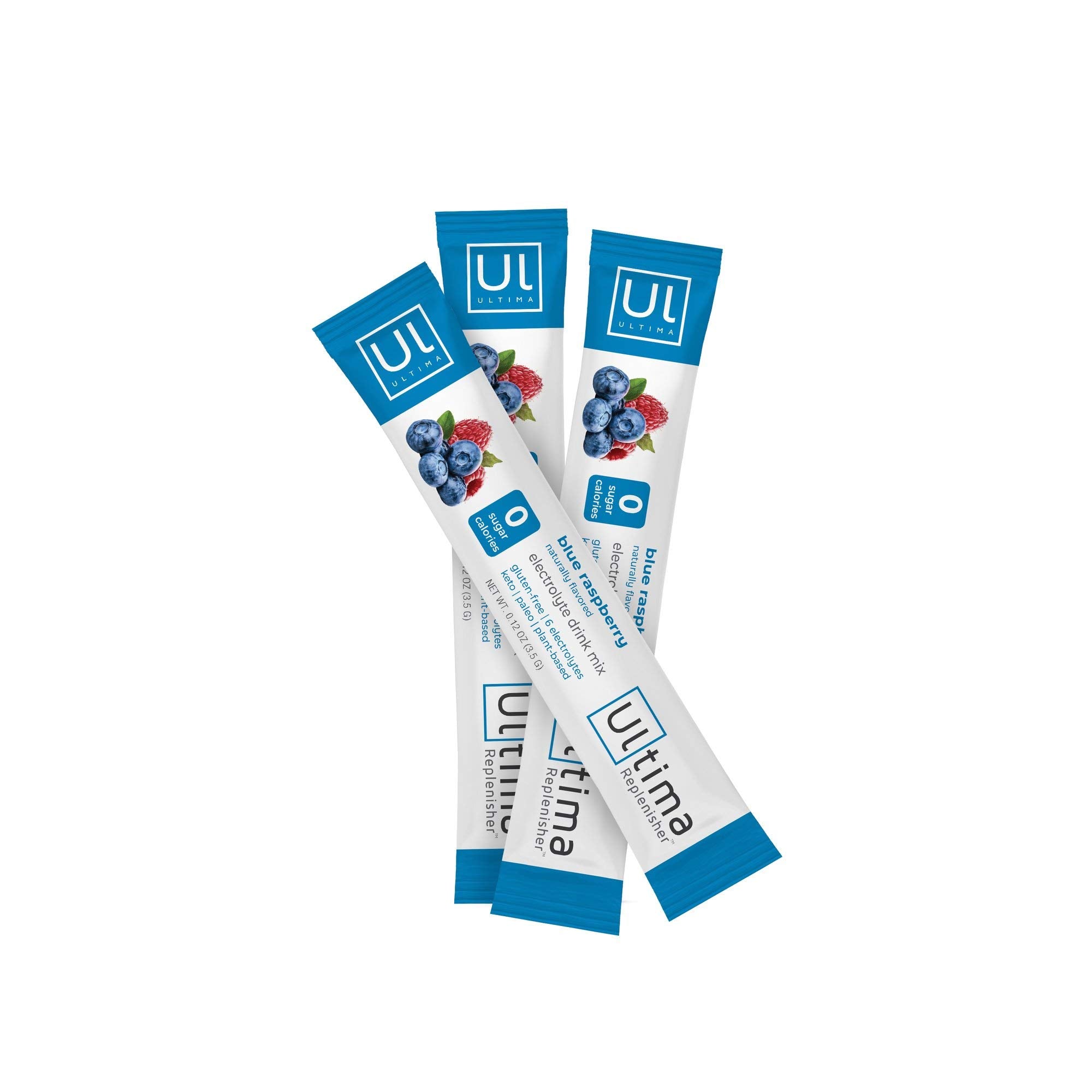 Caja de 20 stickpacks de Ultima Replenisher, conveniente para llevar.