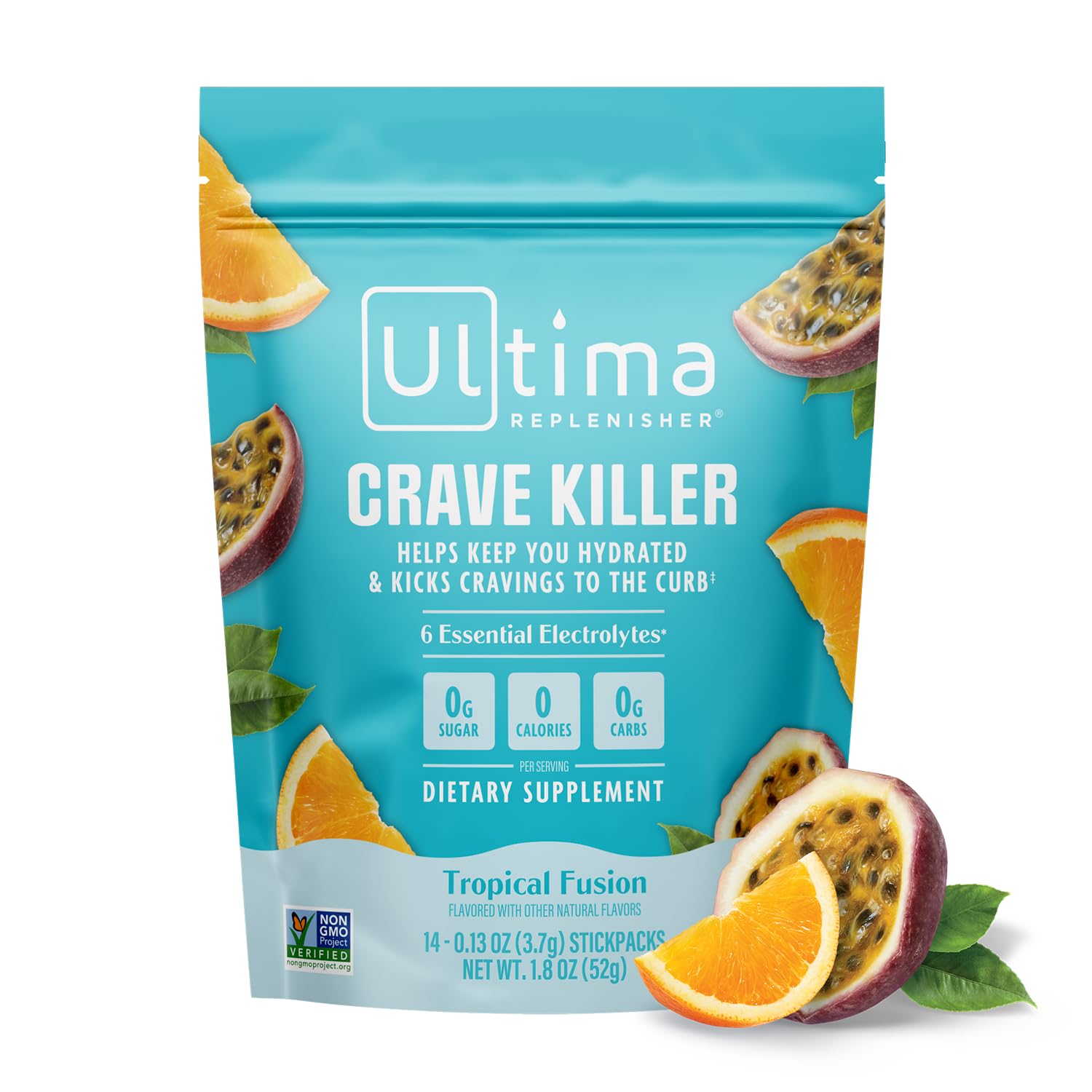 Ultima Replenisher Crave Killer, estuche de 14 paquetes para hidratación diaria sin azúcar