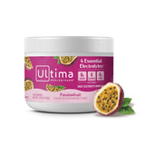 Ultima Replenisher diario, polvo de electrolitos, sabor pasion-fruta, hidratación diaria.