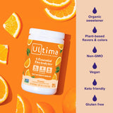 Ultima Replenisher etiqueta de ingredientes con 6 electrolitos y vitaminas