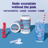 Ultima Replenisher sabor frambuesa azul ideal para refrescar durante el día.