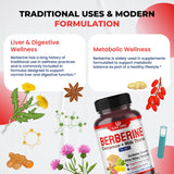 ULTRA HERBS Berberina con canela, detalle de ingredientes naturales