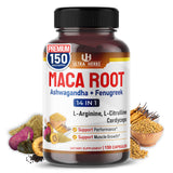 Ultra Herbs maca negra en botella, energía natural en cada dosis.