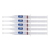 Ultra White: jeringa grande de gel 22% para blanqueamiento dental, uso cómodo en casa.