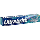 UltraBrite bicarbonato de sodio y peróxido, tubo de pasta, blanquea suavemente para una sonrisa más brillante.