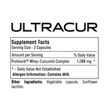 UltraCur Curcumin Complex etiqueta detalle con Protisorb para absorción eficiente