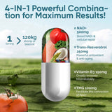UltraViat NAD+ 1000 mg etiqueta trasera: detalles de composición y pureza.