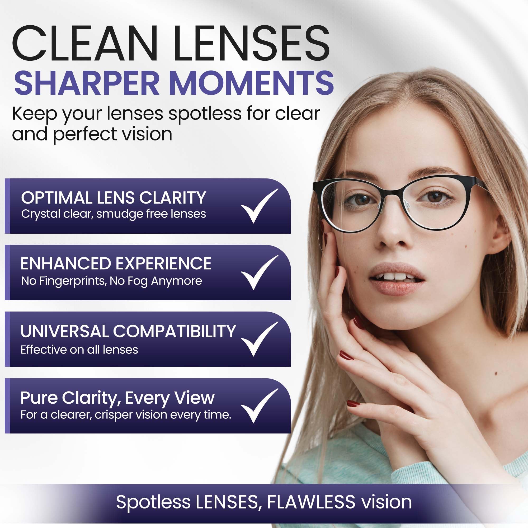ULTRAVUE Lentes con recubrimiento AR, limpieza suave y sin residuos
