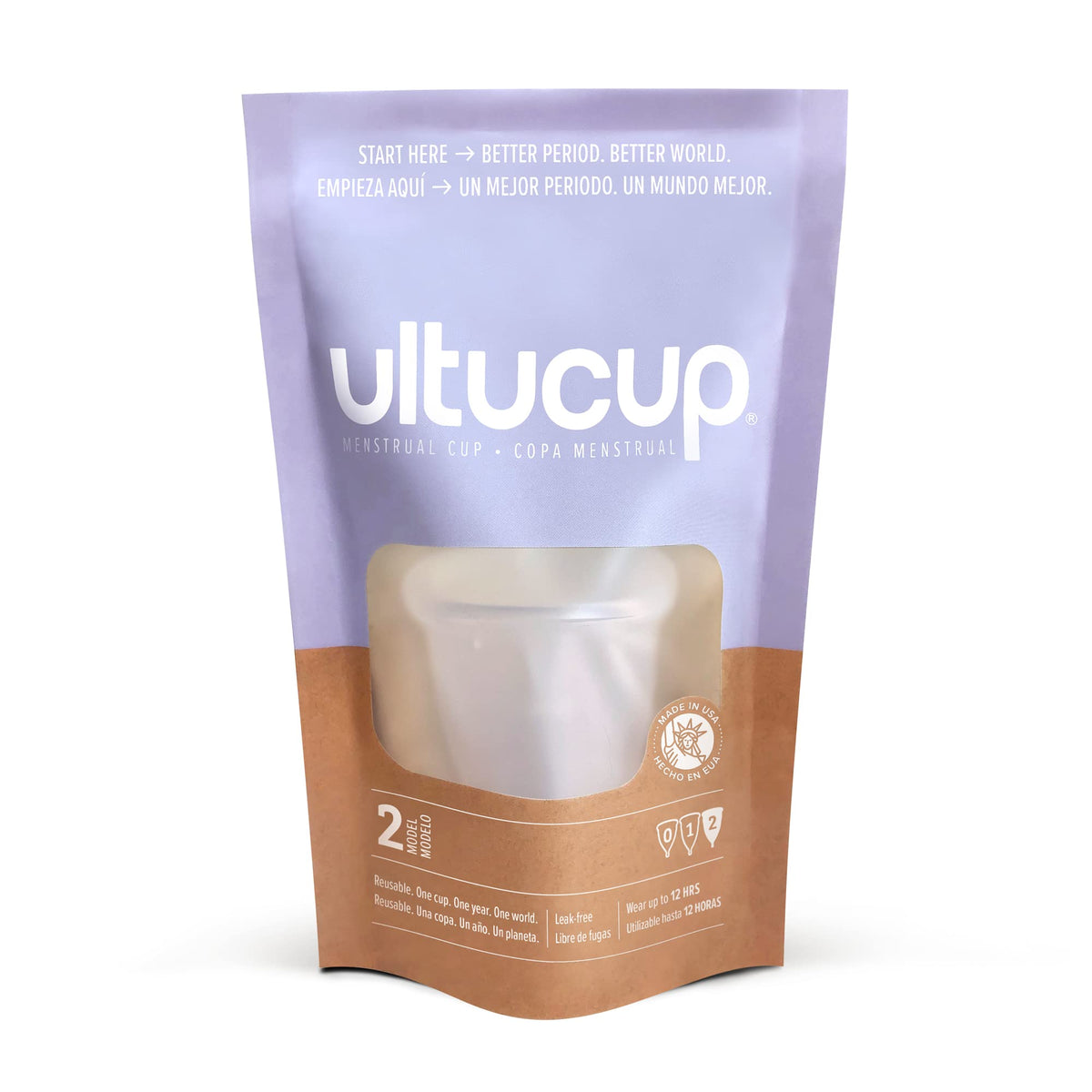 UltuCup Modelo 2 Grande en uso diario, comodidad y seguridad durante la menstruación.