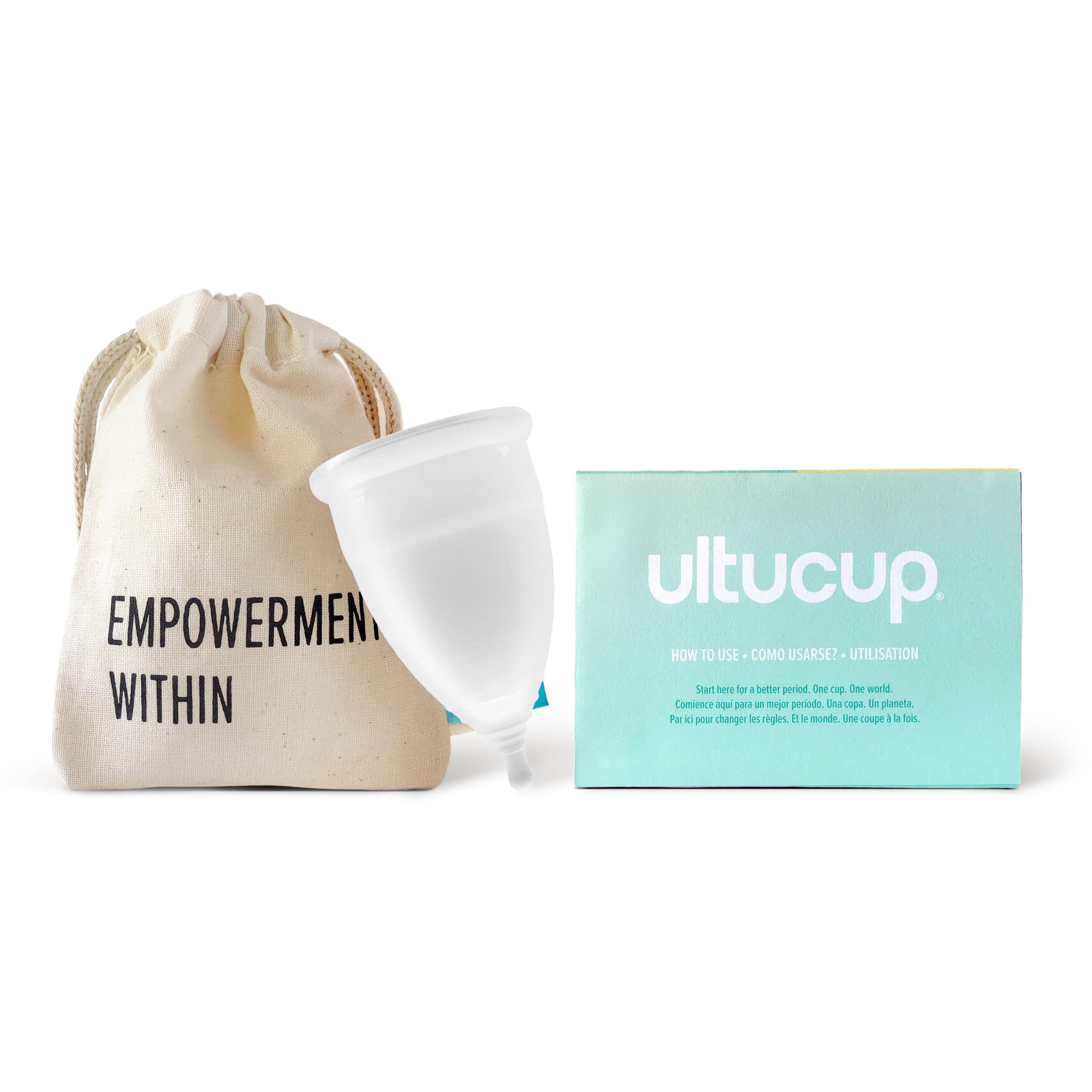 UltuCup Modelo 2 Grande libre de BPA y colorantes, cuidado seguro.