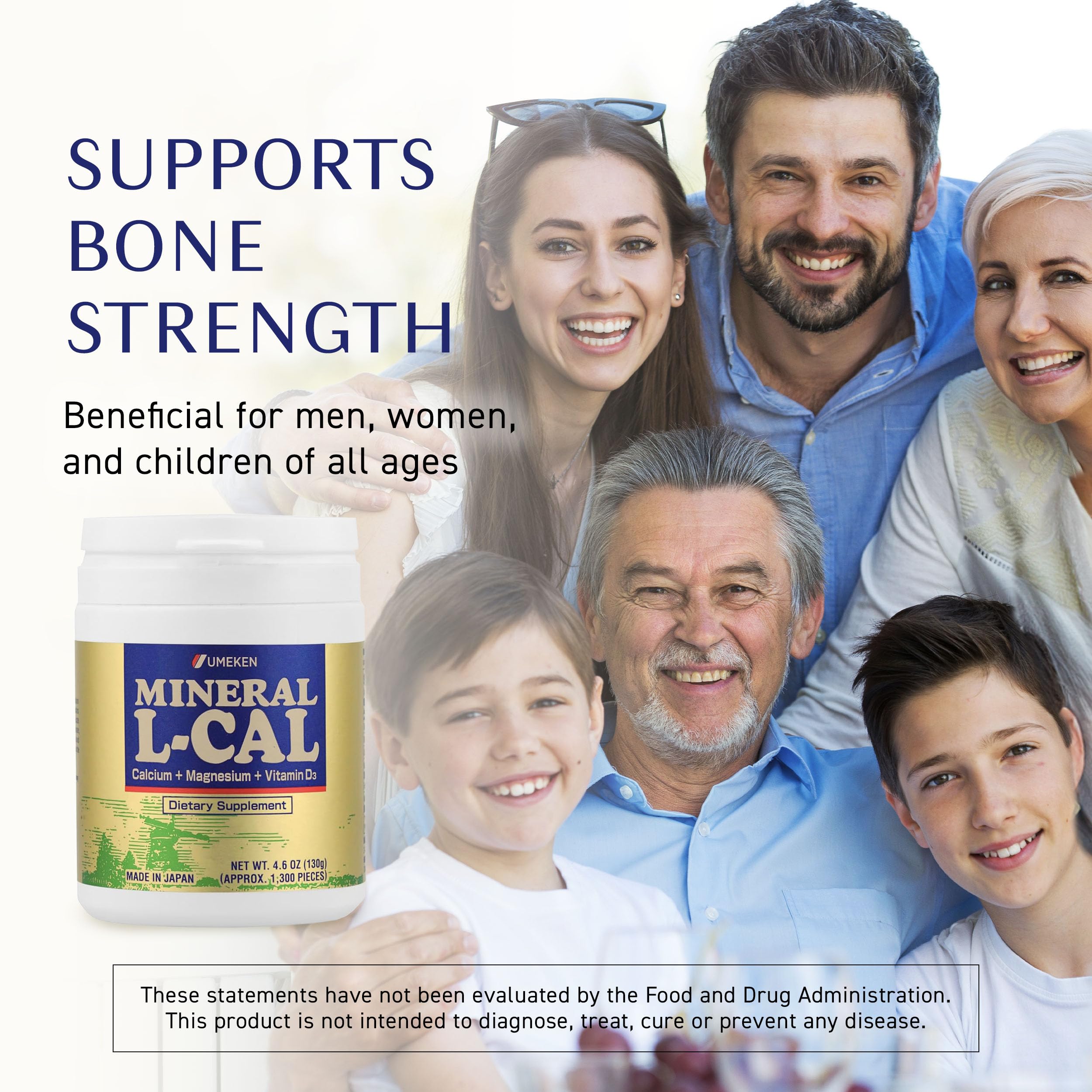 Umeken Mineral L-Cal bolitas pequeñas para absorción rápida