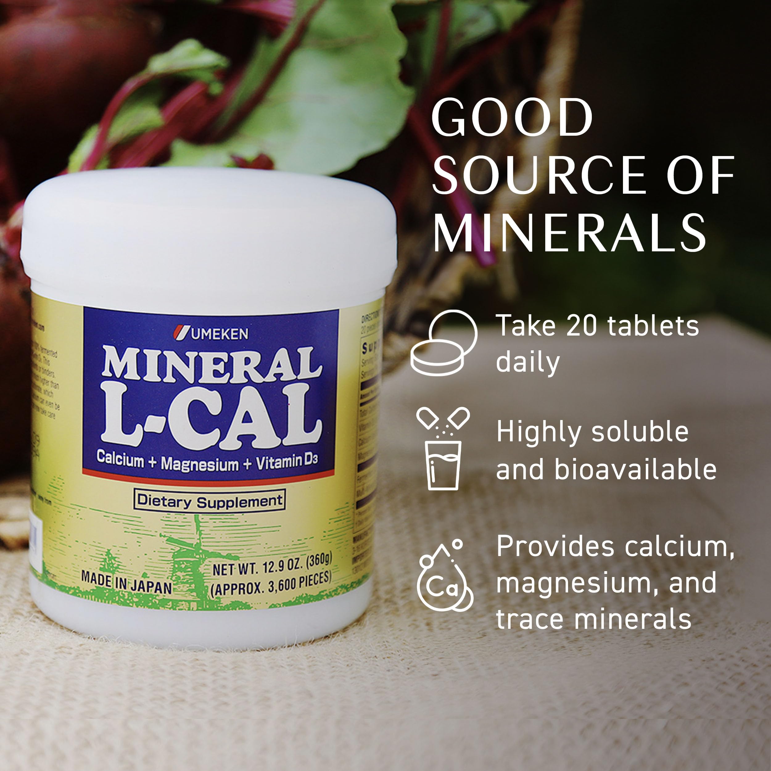 Umeken Mineral L-Calcio bolitas solubles en agua o te caliente