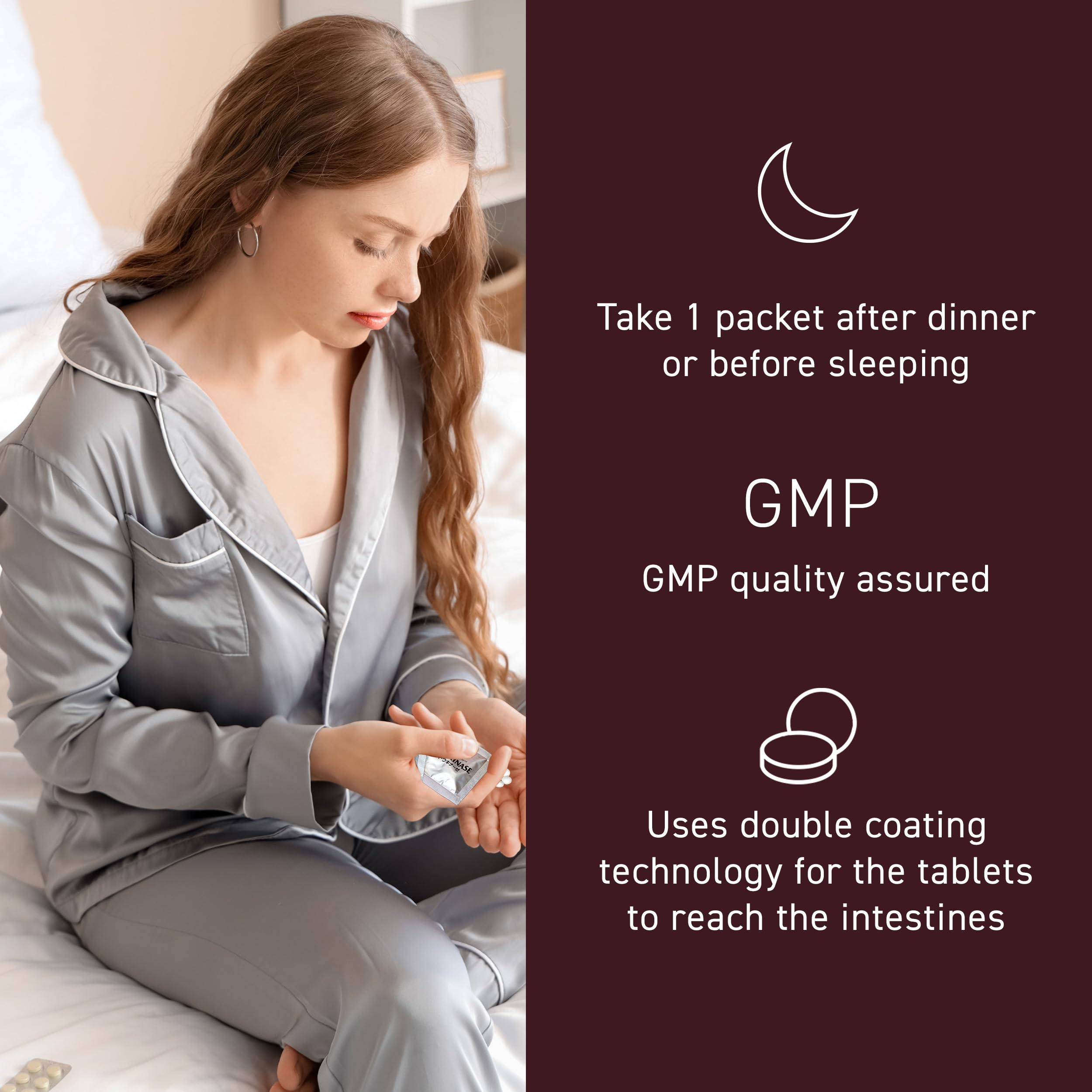 Umeken Nattokinasa Plus Fucoidan: formato fácil de tragar para rutina nocturna