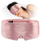 Umisleep máscara para dormir de seda rosa, suave para la piel y comodidad total.
