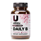 UMZU Daily B en frasco de cápsulas para energía diaria y bienestar.