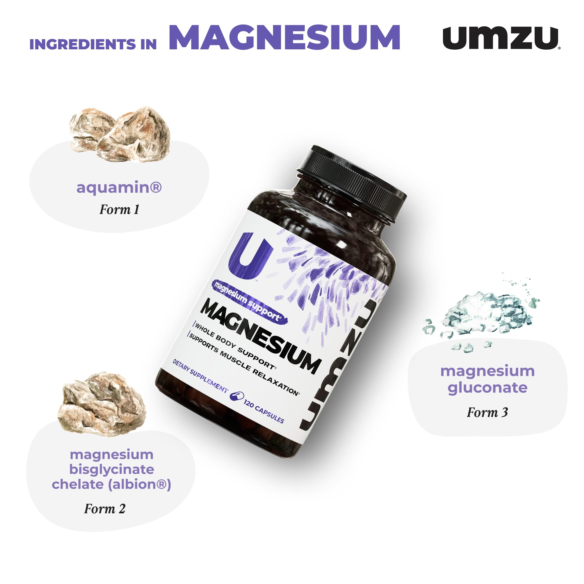 UMZU Magnesio Diario – pastillas en formato práctico para relajación nocturna.